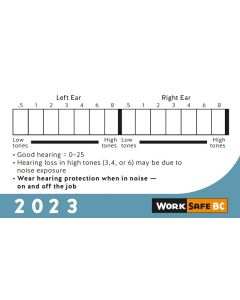 2023 Hearing Test Cards - Sold by Bundles of 100