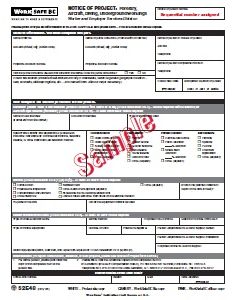 Notice of Project: Forestry, aircraft, diving