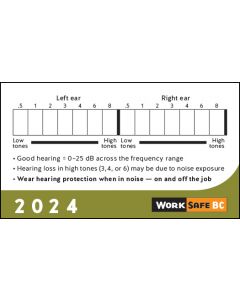 2024 Hearing Test Cards - Sold by Bundles of 100