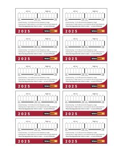 2025 Hearing Test Cards - Sold by Sheets of 10