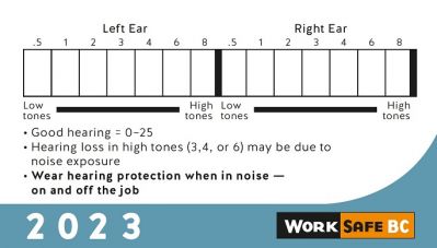 2023 Hearing Test Cards - Sold by Bundles of 100